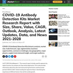 COVID-19 Antibody Detection Kits Market Research Report with Size, Share, Value, CAGR, Outlook, Analysis, Latest Updates, Data, and News 2021-2028