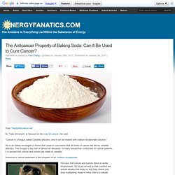 The Anticancer Property of Baking Soda: Can It Be Used to Cure Cancer?