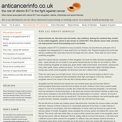 anticancerinfo.co.uk - why eat apricot kernels?