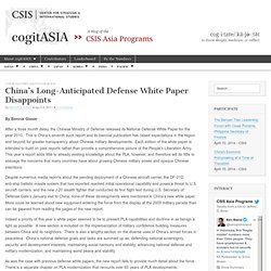 China’s Long-Anticipated Defense White Paper Disappoints