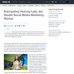 Anticipating Hearsay Labs, the Stealth Social Media Marketing Startup: Tech News «