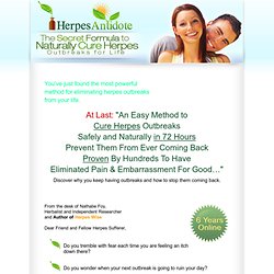 Herpes Antidote - The Secret Formula to Naturally Cure Herpes Outbreaks for Life