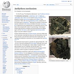 Antikythera Mechanism