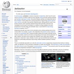 Antimatter