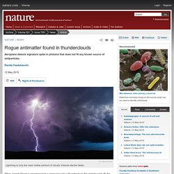Rogue antimatter found in thunderclouds