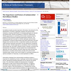 The Importance and Future of Antimicrobial Surveillance Studies