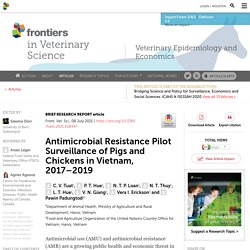 FRONT. VET. SCI. 08/07/21 Antimicrobial Resistance Pilot Surveillance of Pigs and Chickens in Vietnam, 2017–2019