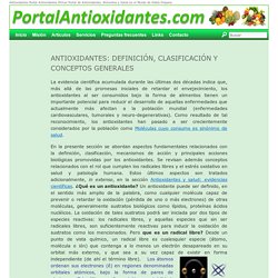 Antioxidantes Portal Antioxidantes Primer Portal de Antioxidantes, Alimentos y Salud en el Mundo de Habla Hispana