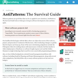 AntiPatterns: The Survival Guide