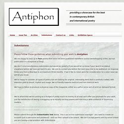 Antiphon poetry magazine submissions