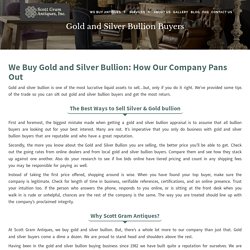 We Buy Gold and Silver Bullion: How Our Company Pans Out
