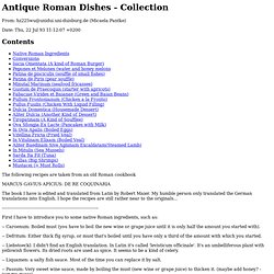 Antique Roman Dishes - Collection