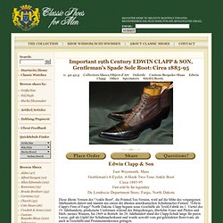 Antique Edwin Clapp & Son, Gentleman's Two-Tone Ankle Boot: Circa 1885-95