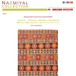 Antique Kilim Caucasian Carpet 43798
