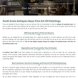 Scott Gram Antiques Buys Fine Art Oil Paintings