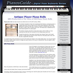 Antique Player Piano Rolls Value - Old QRS Piano Rolls for Sale
