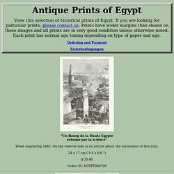 Antique Prints of Egypt