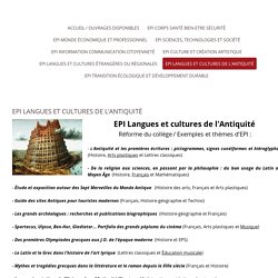 EPI LANGUES et CULTURES de L'ANTIQUITE - EDUCATION NATIONALE