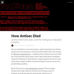 How Antisec Died — Notes from a Strange World