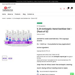 1L ZH Antiseptic Hand Sanitizer Gel – (Pack of 12) - ZH Therapeutics