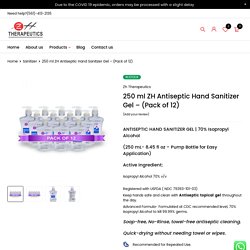 250 ml ZH Antiseptic Hand Sanitizer Gel – (Pack of 12) - ZH Therapeutics
