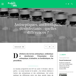Antiseptiques, antibiotiques, désinfectants : quelles différences ?