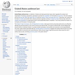 United States antitrust law
