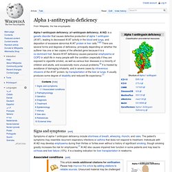 Alpha 1-antitrypsin deficiency