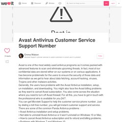 Avast Antivirus Customer Service Support Number