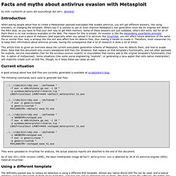 Facts and myths about antivirus evasion with Metasploit