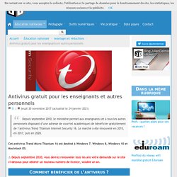 Antivirus gratuit pour les enseignants et autres personnels