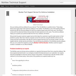 McAfee Technical Support: Mcafee Tech Support Service For Antivirus Installation