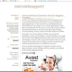 Avast Antivirus Customer Service Support Number - microteksupport