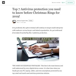 Top 7 Antivirus protection you need to know before Christmas Rings for 2019!