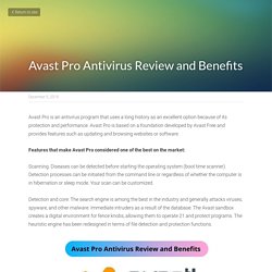 Avast Pro Antivirus Review and Benefits