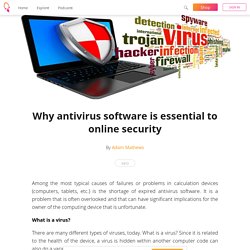 Why antivirus software is essential to online security - Adam Mathews