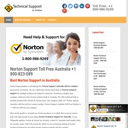Norton Antivirus Australia Toll Free +1 800-823-089, Technical Support- Norton Supportonline