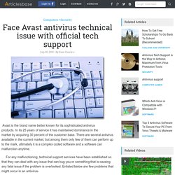 Face Avast antivirus technical issue with official tech support