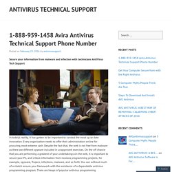 1-888-959-1458 Avira Antivirus Technical Support Phone Number