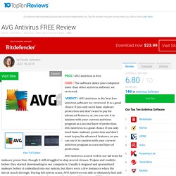 AVG (Free) Antivirus Review - Pros, Cons, Verdict and Comparison