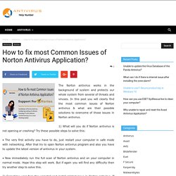 How to fix most Common Issues of Norton Antivirus Application? - Antivirushelpnumber