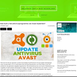 Hoe kan ik Avast Antivirus updaten?