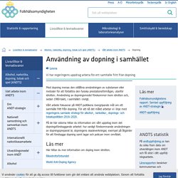 Användning av dopning i samhället — Folkhälsomyndigheten