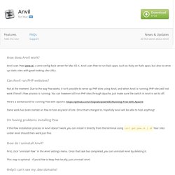 Anvil for Mac - FAQs