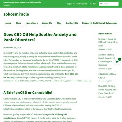 Does CBD Oil Help Soothe Anxiety and Panic Disorders?