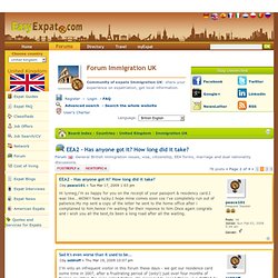 EEA2 - Has anyone got it? How long did it take? : Immigration UK - Page 2 Forum Expatriates