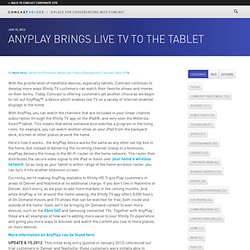 AnyPlay Brings Live TV to the Tablet