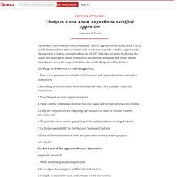 Things to Know About AnyReliable Certified Appr... - Certified Appraiser - Quora