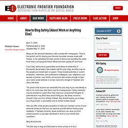How to Blog Safely (About Work or Anything Else)
