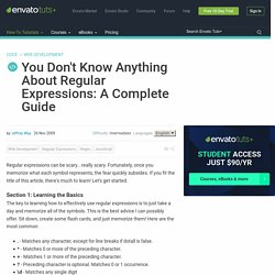 You Don’t Know Anything About Regular Expressions: A Complete Guide